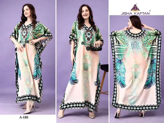 Jisha Afreen Vol 6 Polyester Crepe Kaftan Wholesale In India